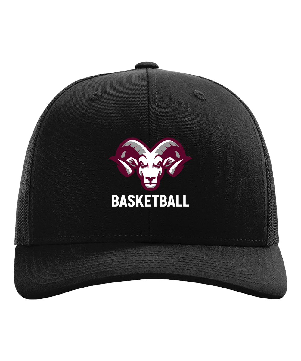 Riverview Basketball - Black Hat - Full Front