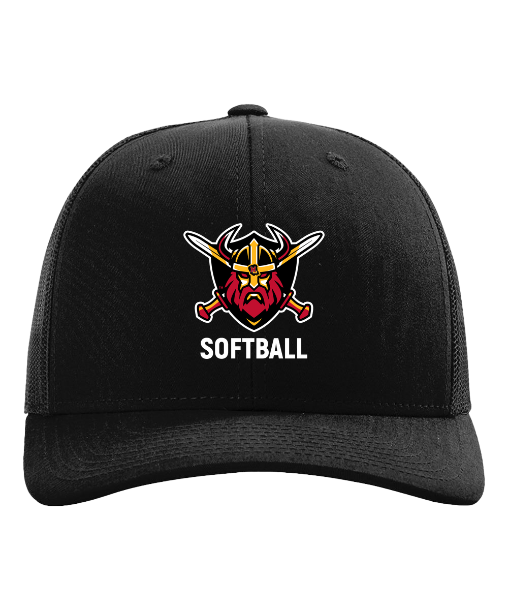 Mille Lacs Softball - Black Hat - Full Front