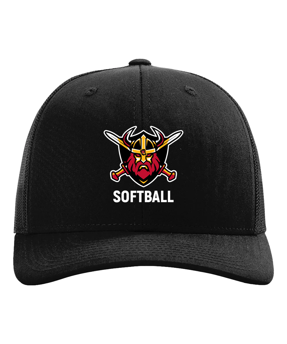 Mille Lacs Softball - Black Hat - Full Front