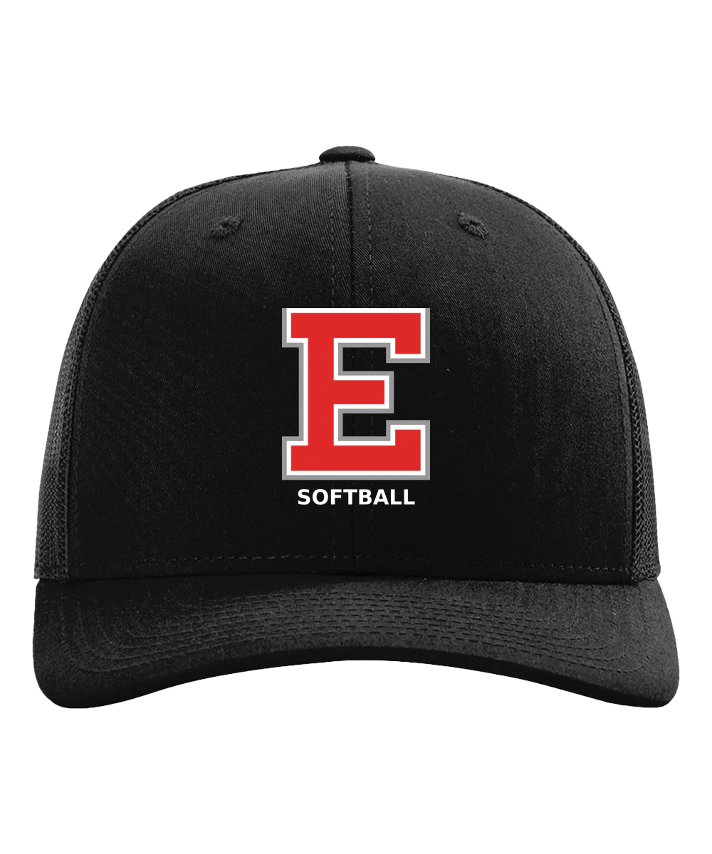 Duluth East Softball - Black Hat - Full Front