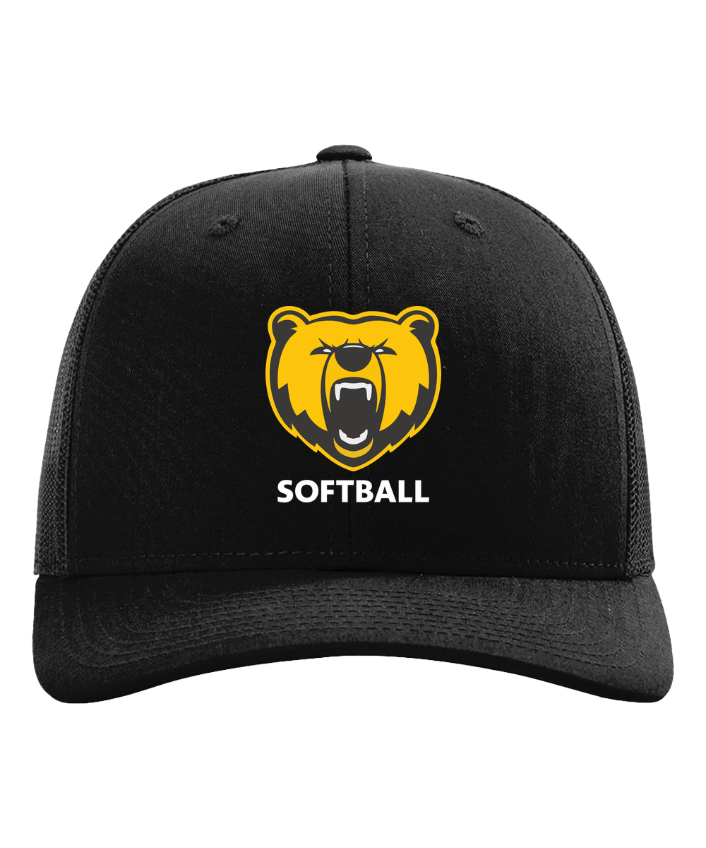 Byron Softball - Black Hat - Full Front