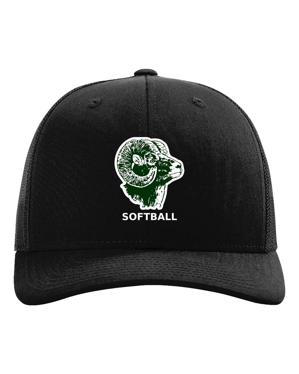 Roseau Softball - Black Hat - Full Front