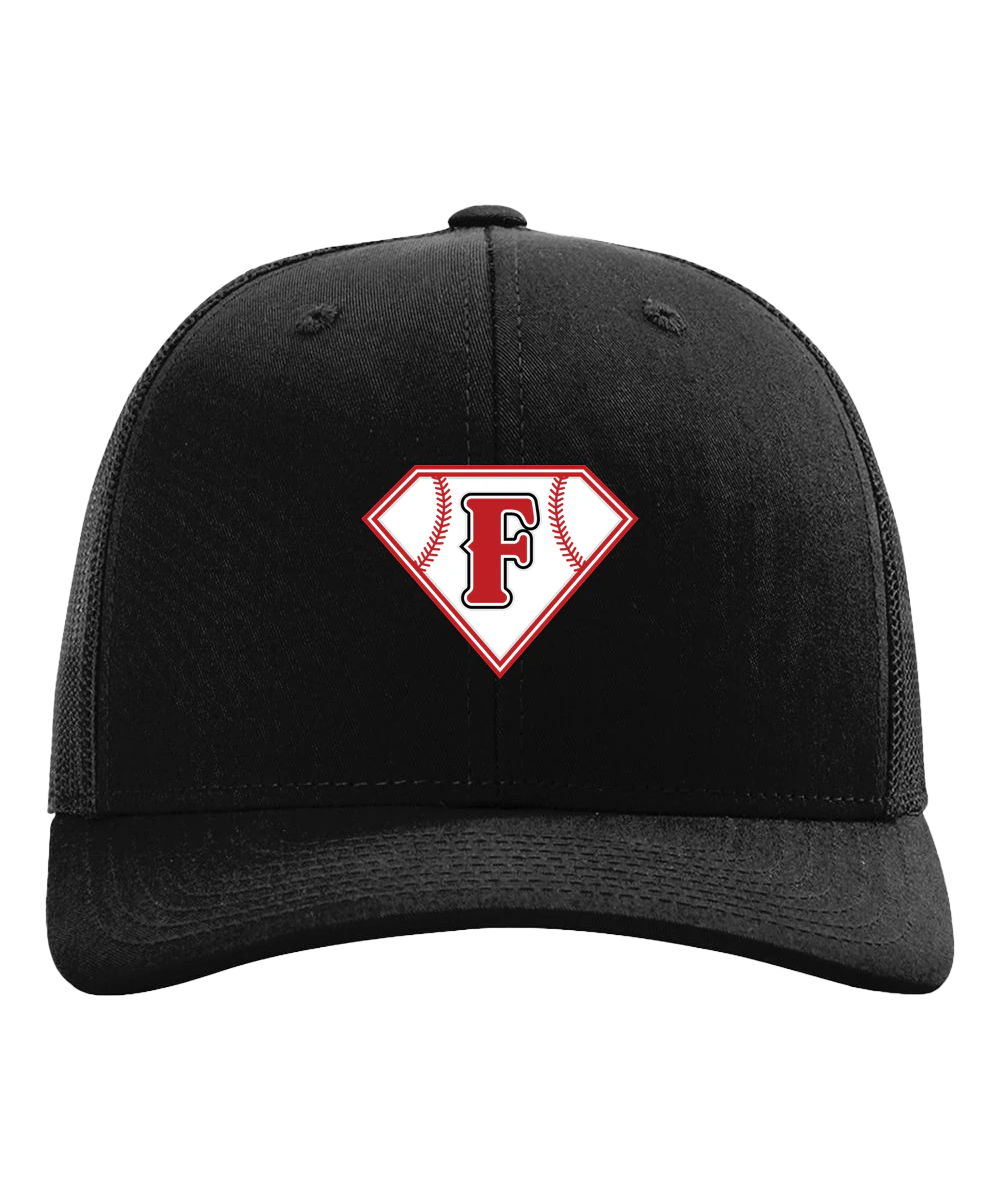 Fairmont Baseball - Black Hat - Full Front