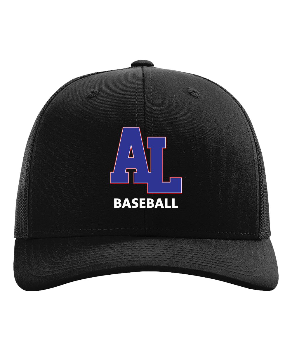 Albert Lea Youth Baseball - Black Hat - Full Front