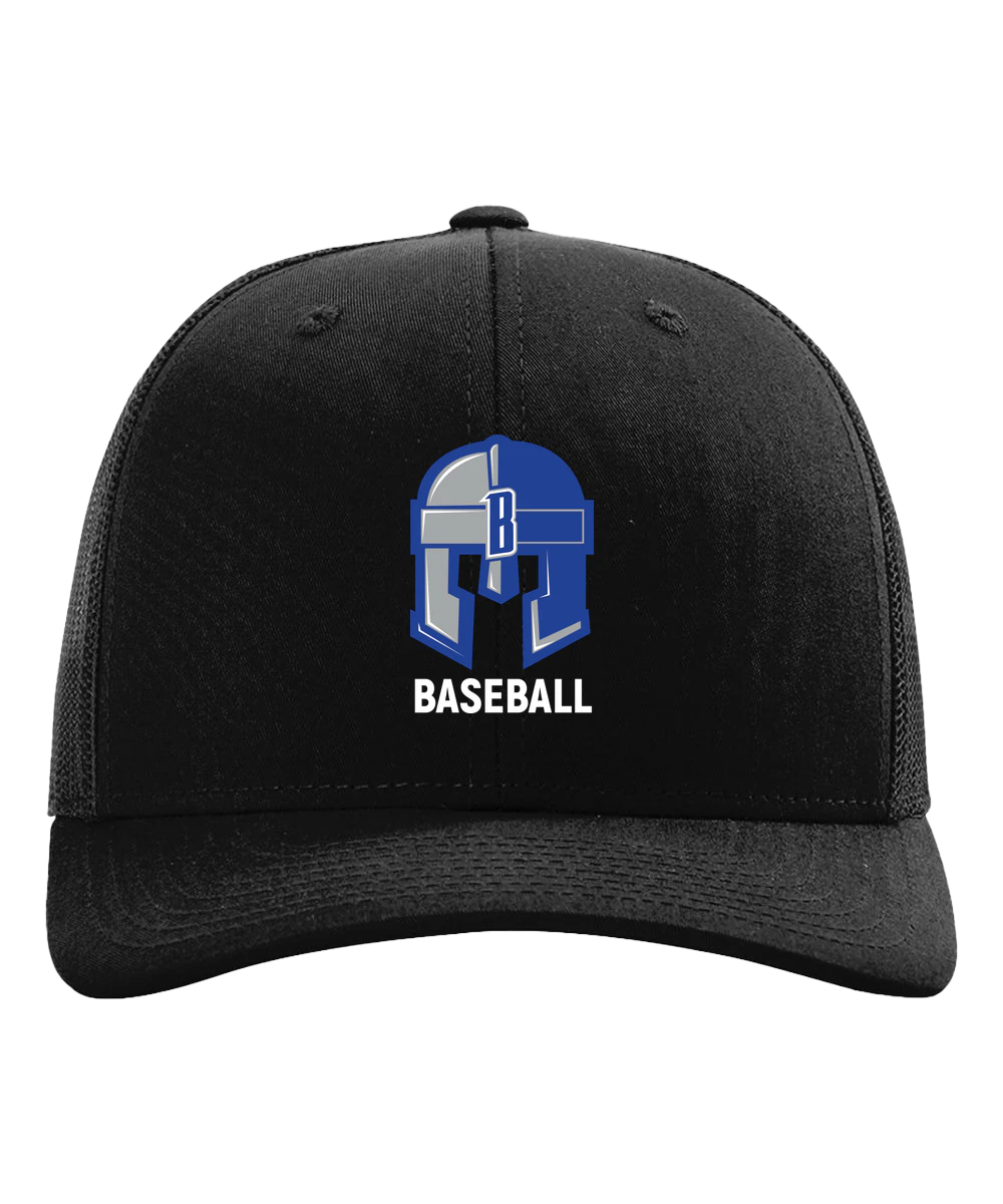 Brainerd Baseball - Black Hat - Full Front