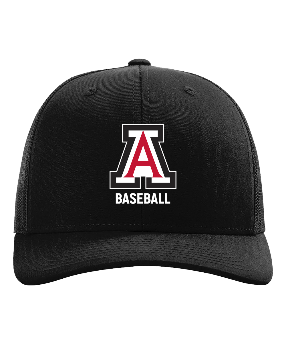 Amboy Baseball - Black Hat - Full Front