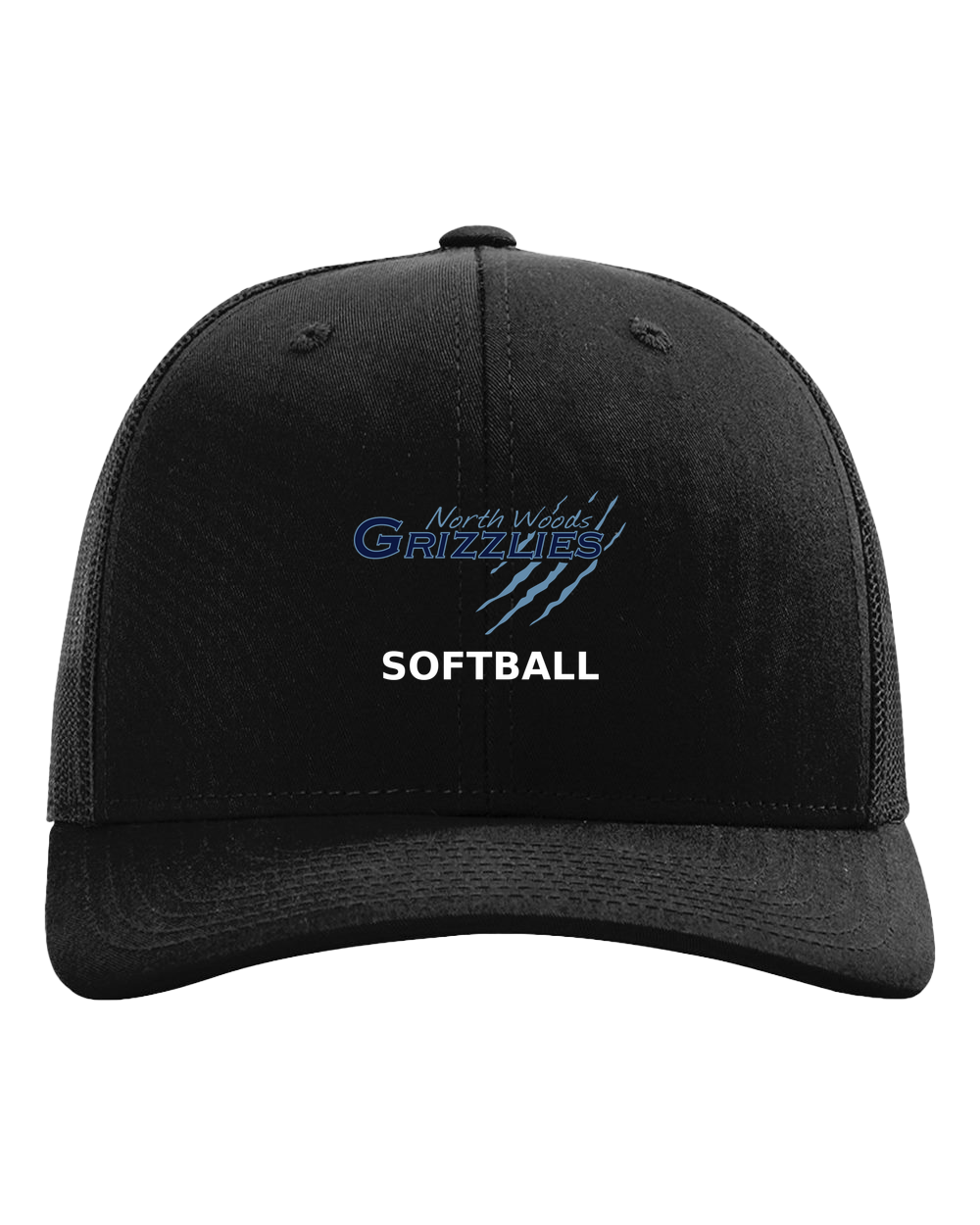 North Woods Softball - Black Hat - Full Front