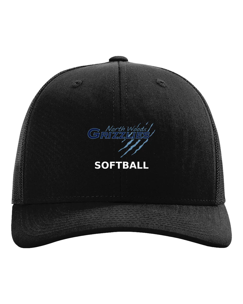 North Woods Softball - Black Hat - Full Front