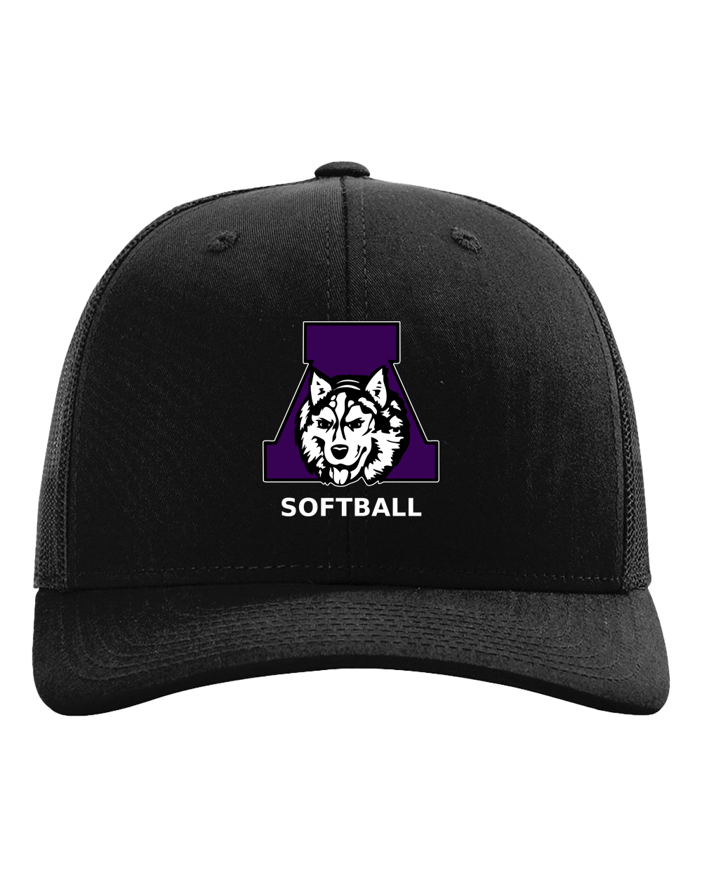 Albany Softball - Black Hat - Full Front