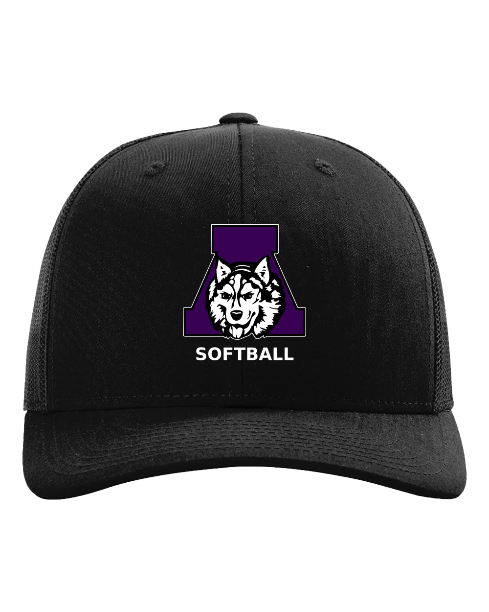 Albany Softball - Black Hat - Full Front
