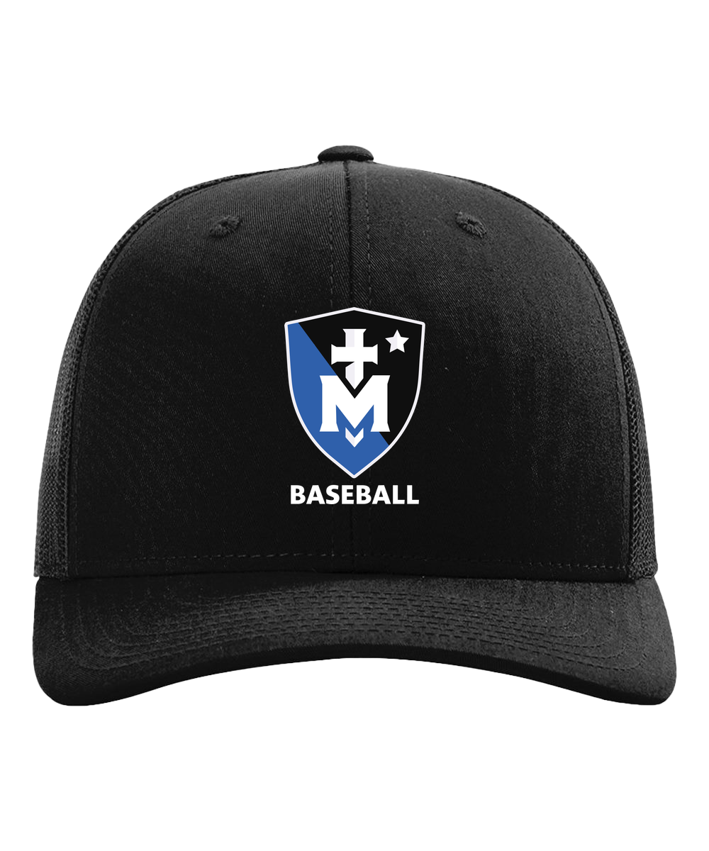 Stella Maris Academy Baseball - Black Hat - Full Front