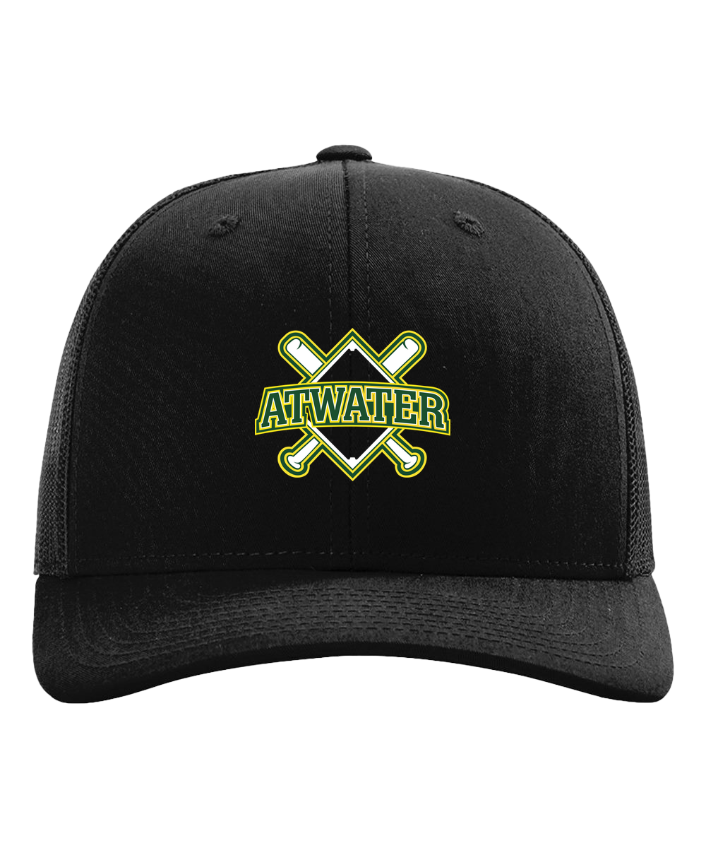 Atwater Baseball - Black Hat - Full Front