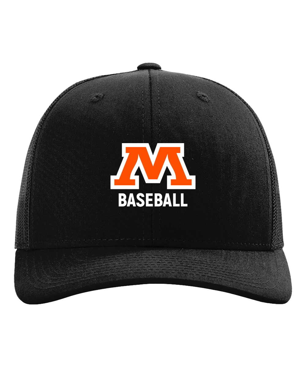 Moorhead Baseball - Black Hat - Full Front