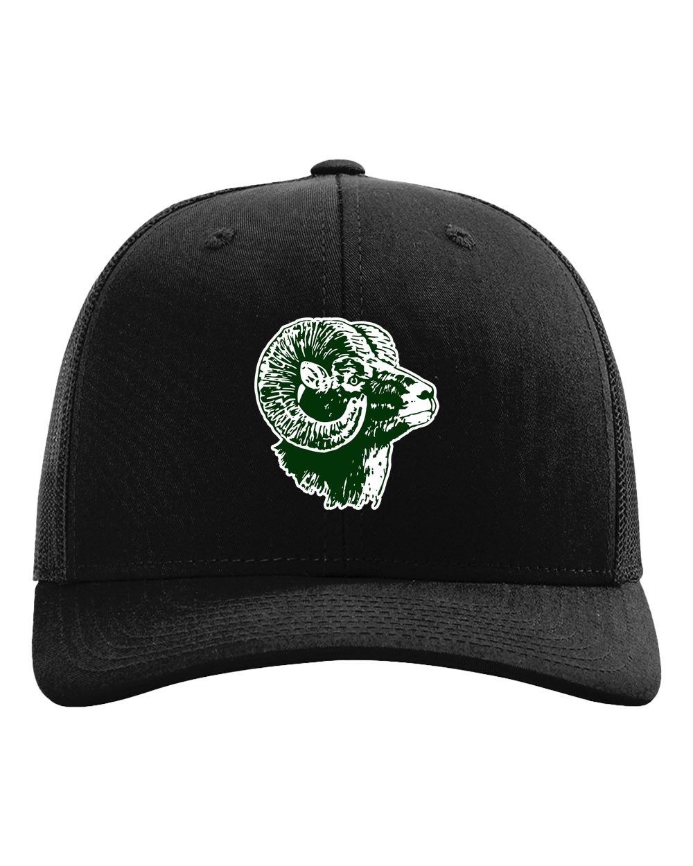 Roseau Baseball and Softball - Black Hat - Full Front