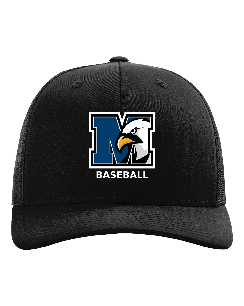 New York Mills Baseball - Black Hat - Full Front