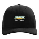 Sauk Rapids Rice Softball - Black Hat - Full Front