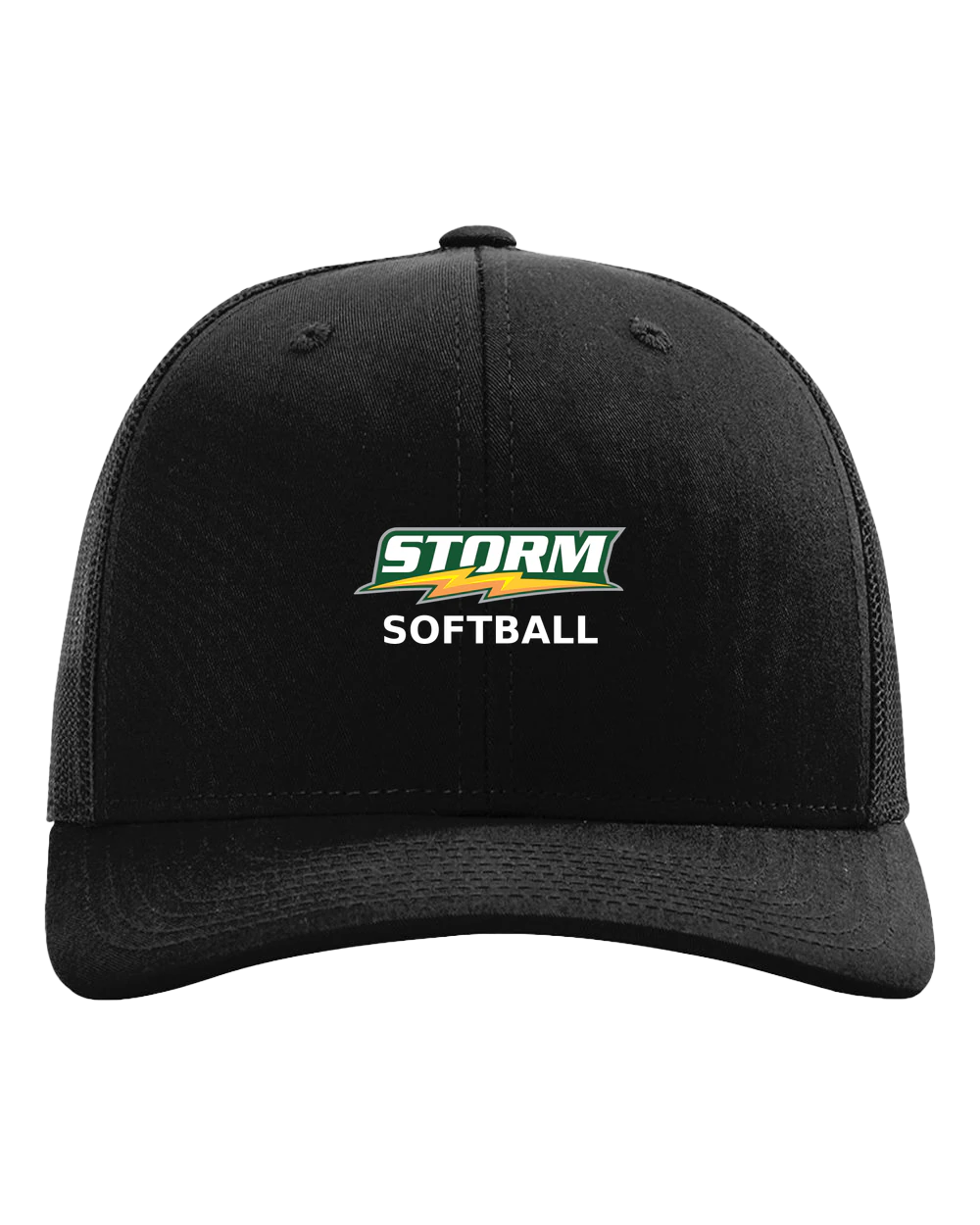 Sauk Rapids Rice Softball - Black Hat - Full Front