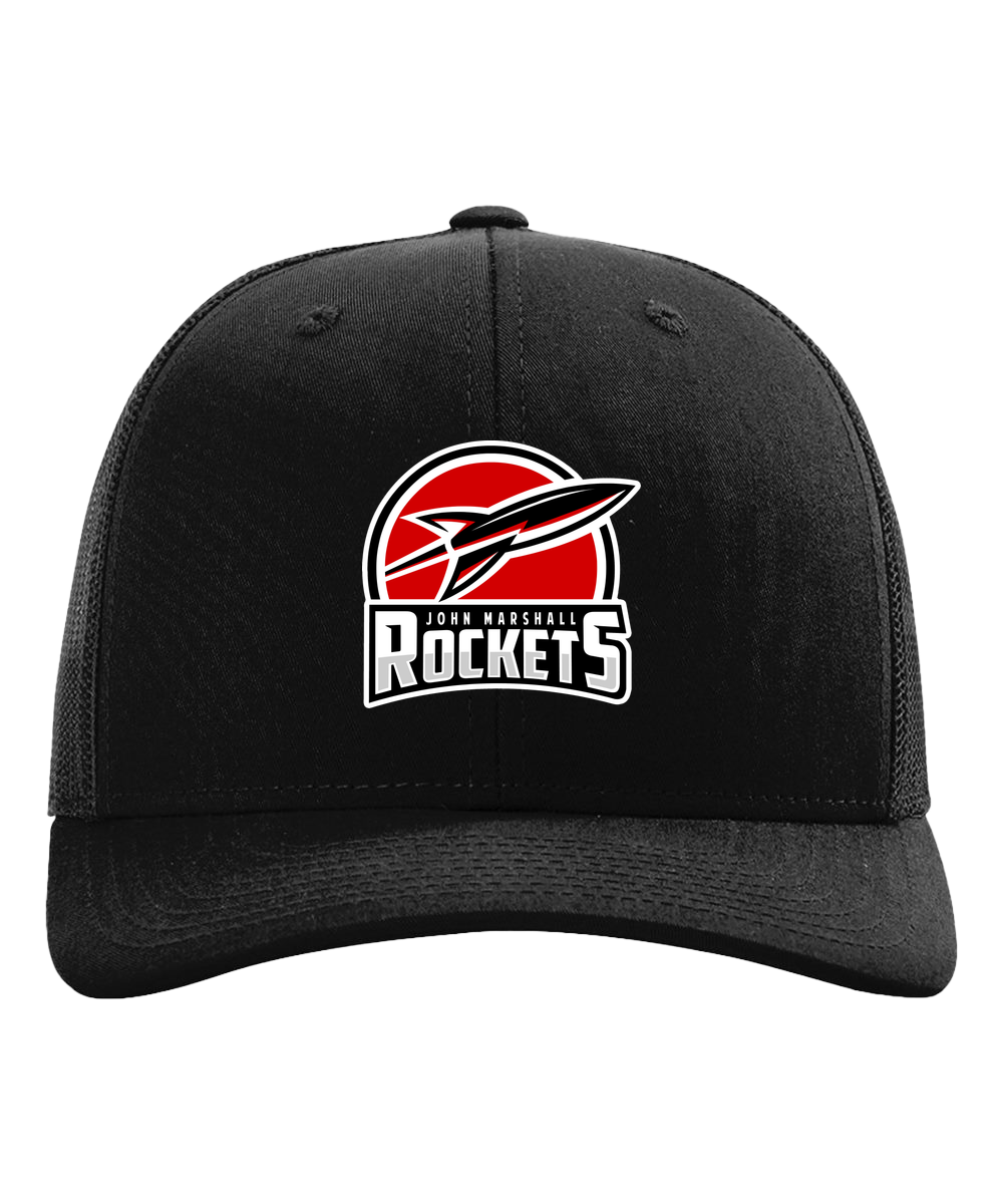 John Marshall Softball - Black Hat - Full Front