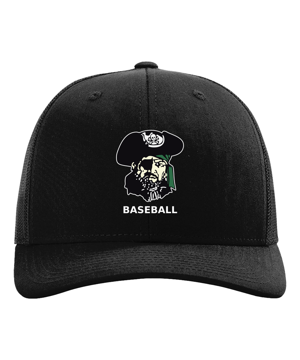 Waterville-Elysian-Morristown Baseball - Black Hat - Full Front