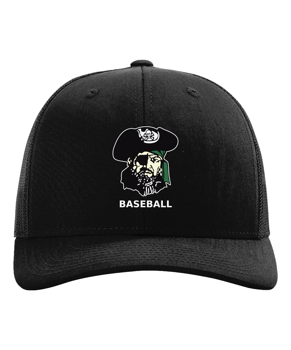 Waterville-Elysian-Morristown Baseball - Black Hat - Full Front