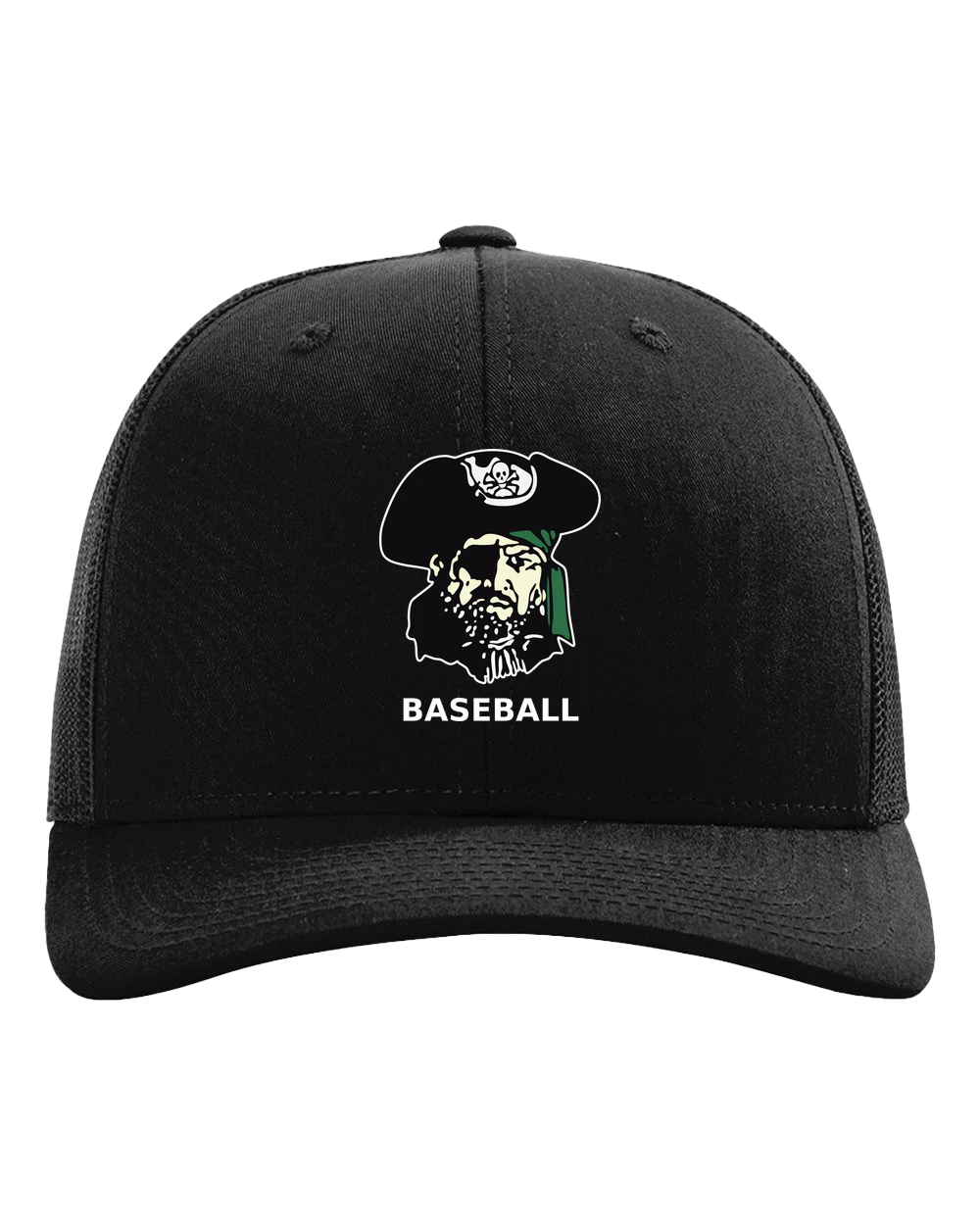 Waterville-Elysian-Morristown Baseball - Black Hat - Full Front