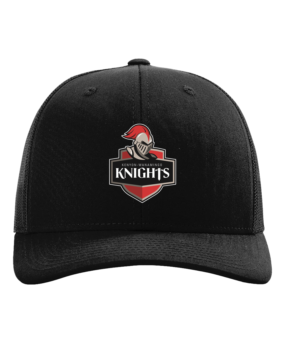 Kenyon Wanamingo Baseball - Black Hat - Full Front