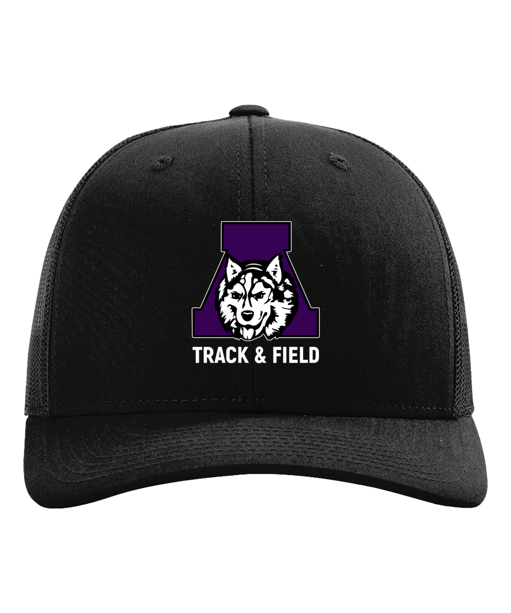 Albany Track & Field - Black Hat - Full Front