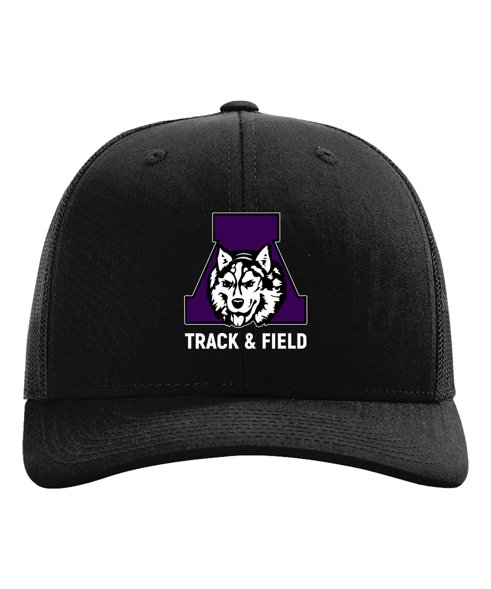 Albany Track & Field - Black Hat - Full Front