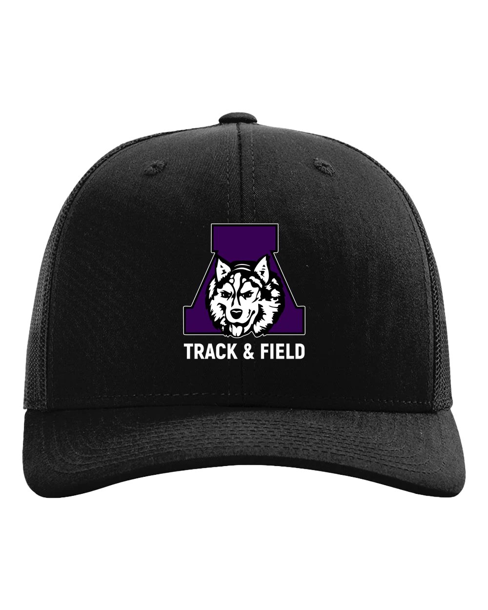 Albany Track & Field - Black Hat - Full Front
