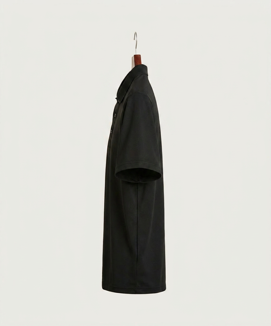 Polo HS Football general - Black Polo - Left Chest (side)