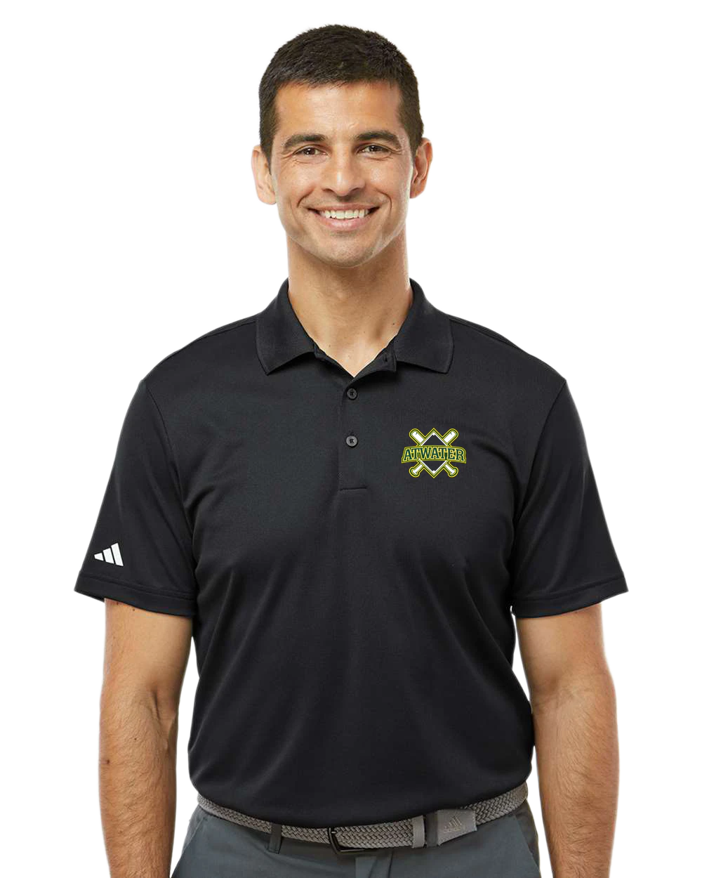 Atwater Baseball - Black Polo - Left Chest