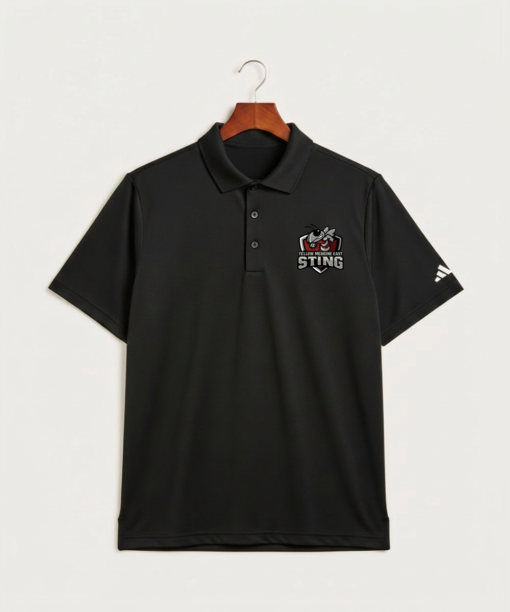 Yellow Medicine East High School Athletics - Black Polo - Left Chest