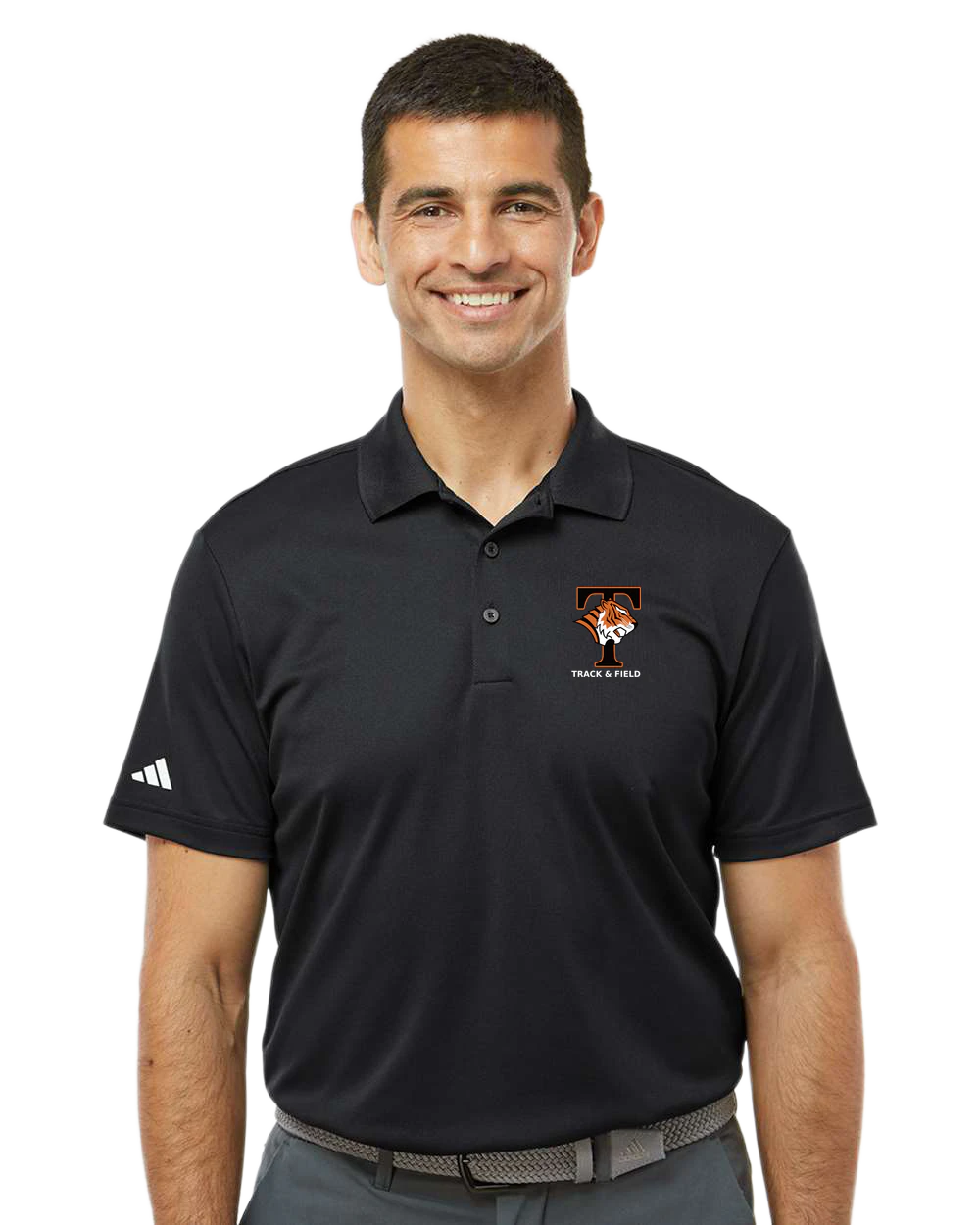 St. Cloud Tech Track & Field - Black Polo - Left Chest