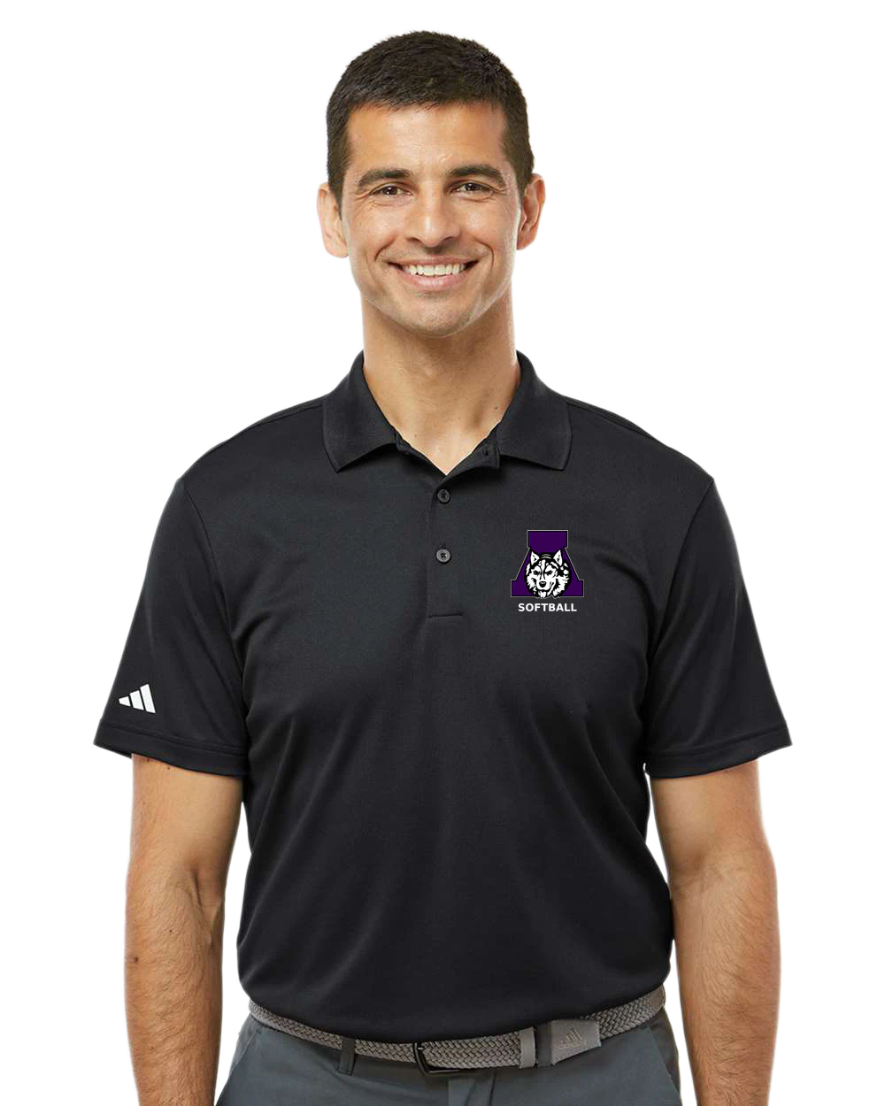 Albany Softball - Black Polo - Left Chest
