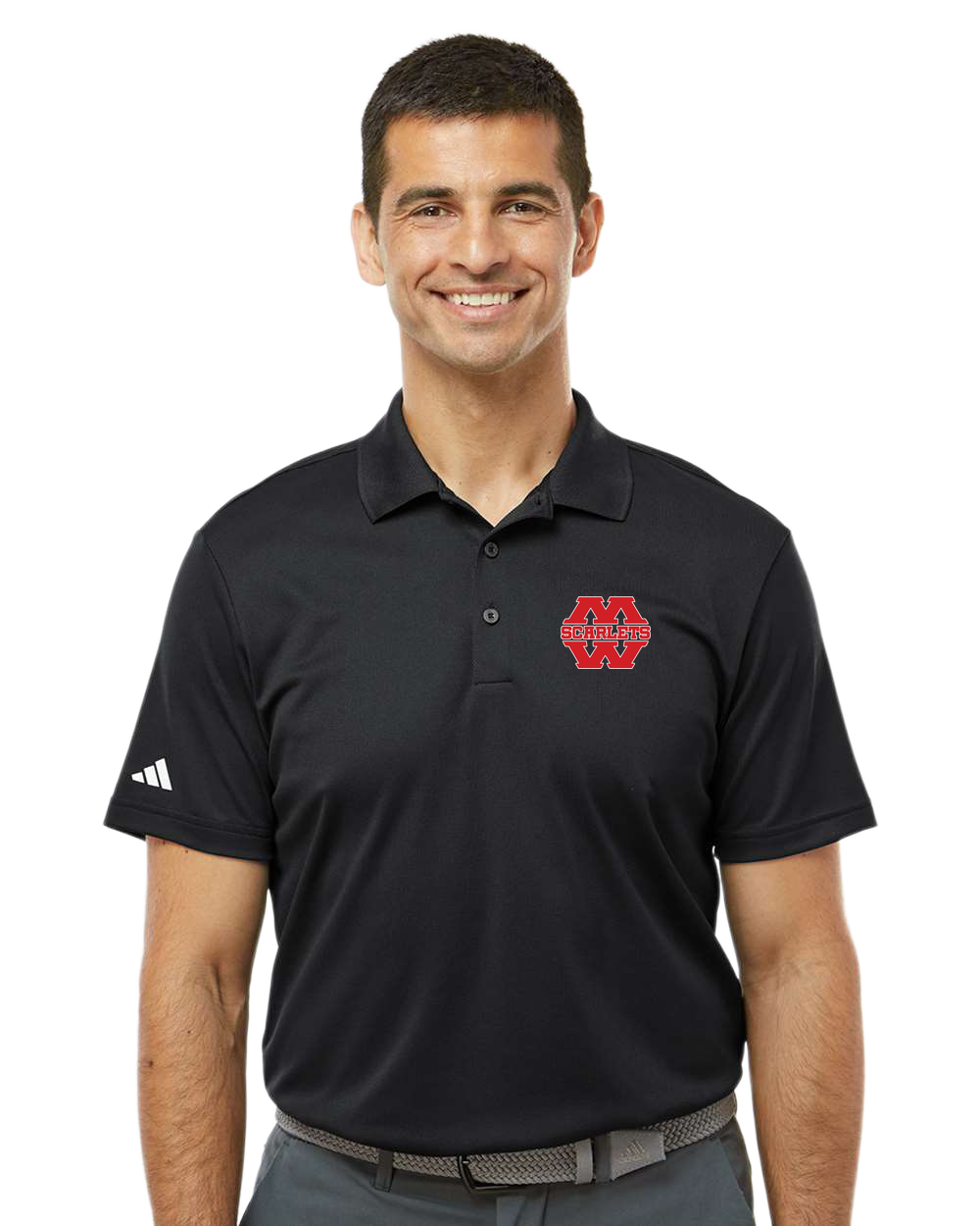 Mankato West Track - Black Polo - Left Chest