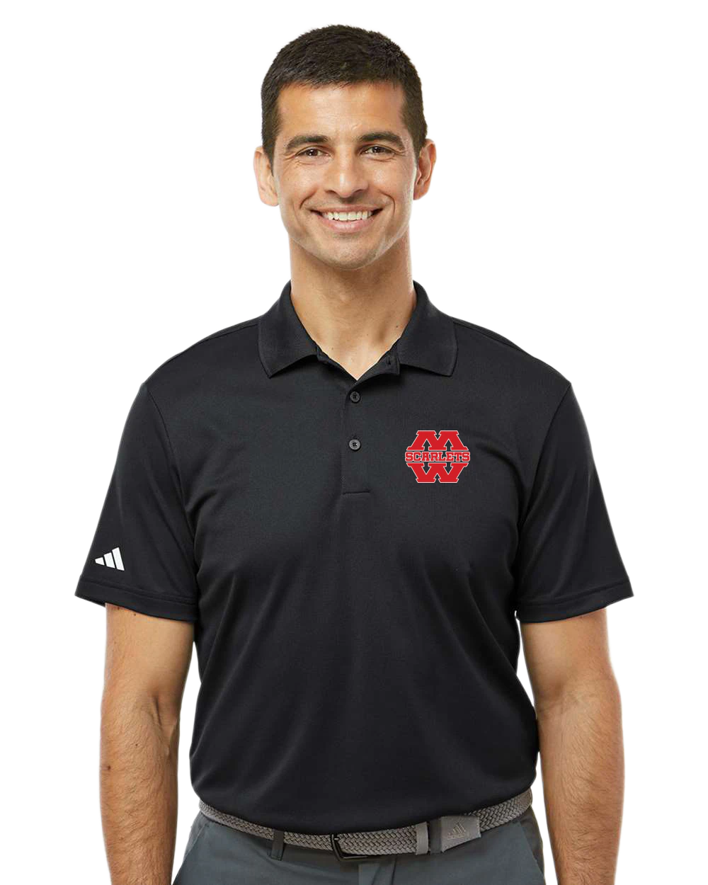 Mankato West Track - Black Polo - Left Chest