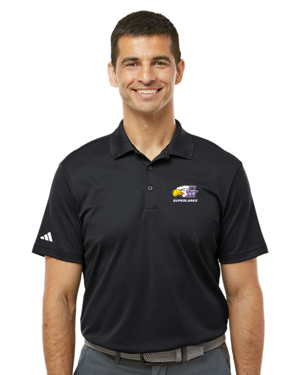 Grand Meadow Football - Black Polo - Left Chest