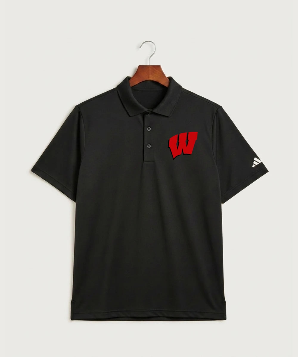 Wisconsin Hanger Test - Black Polo - Left Chest (front)