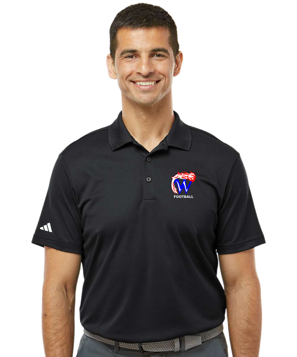 Waupaca High School Football - Black Polo - Left Chest