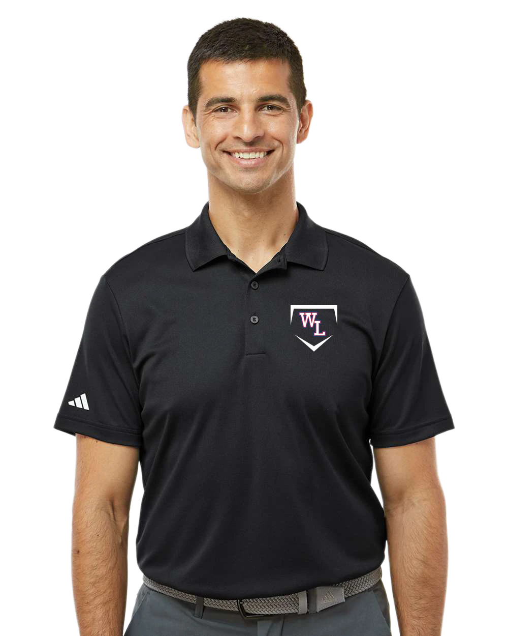 Wisconsin Lutheran Baseball - Black Polo - Left Chest