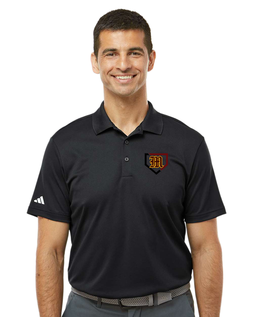 Menomonie Baseball - Black Polo - Left Chest