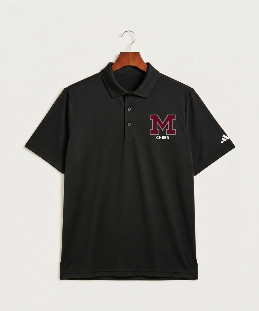 Moline Cheer general - Black Polo - Left Chest