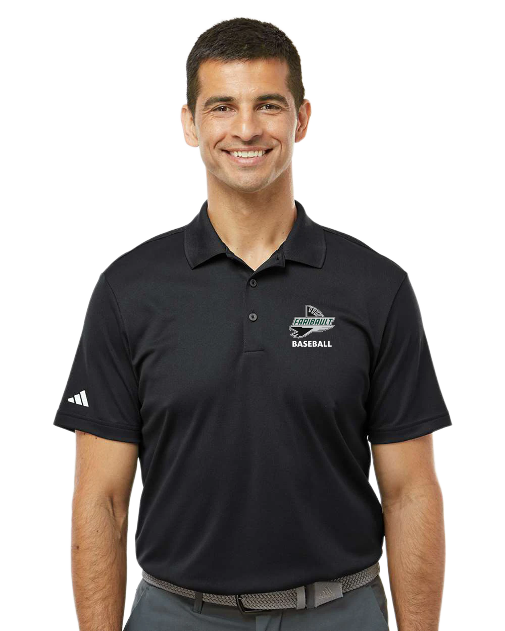 Faribault Baseball - Black Polo - Left Chest
