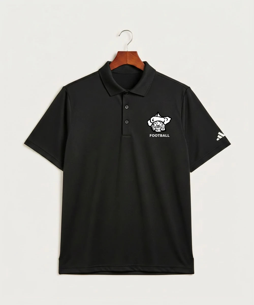 Polo HS Football general - Black Polo - Left Chest