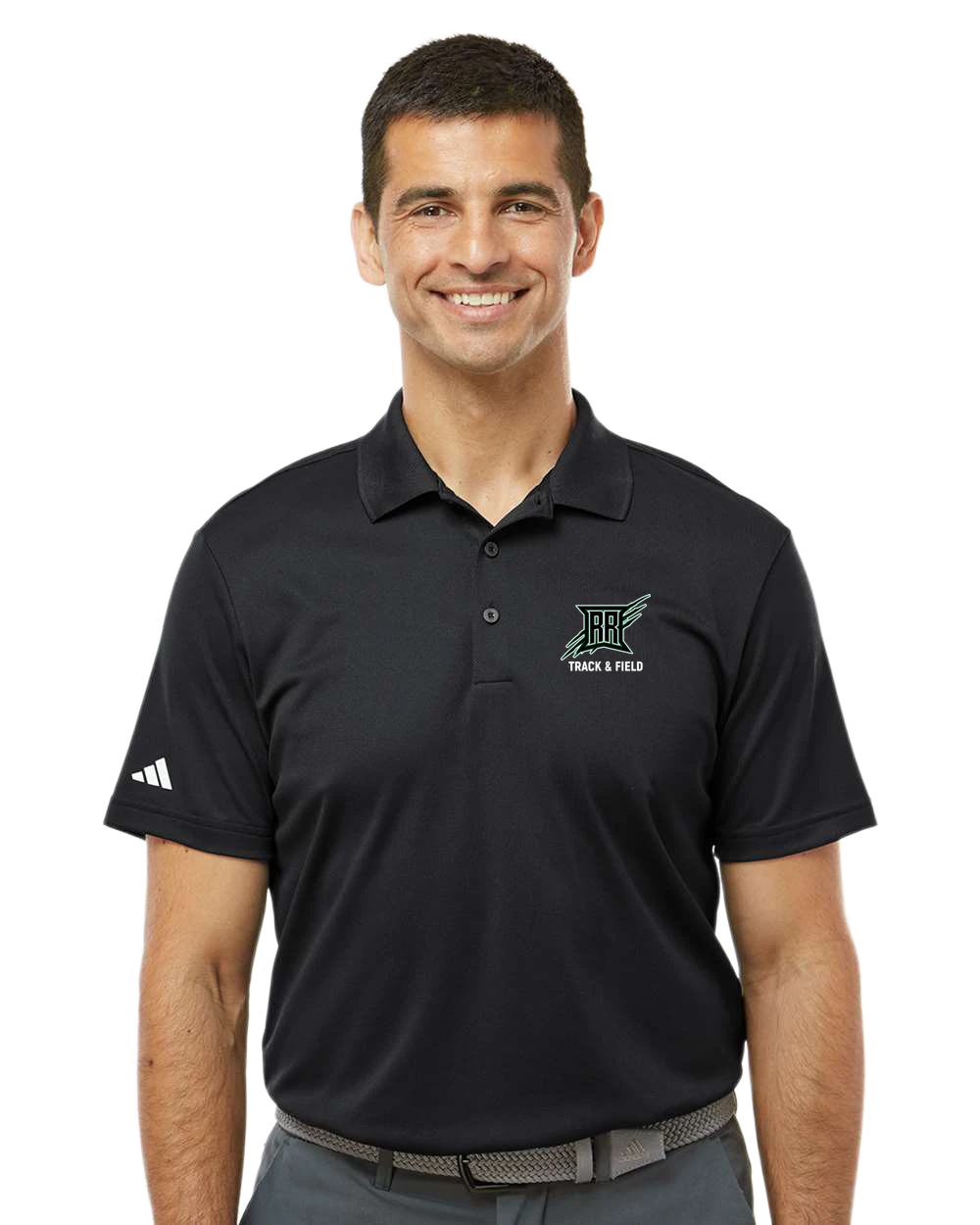 Rock Ridge Track & Field - Black Polo - Left Chest