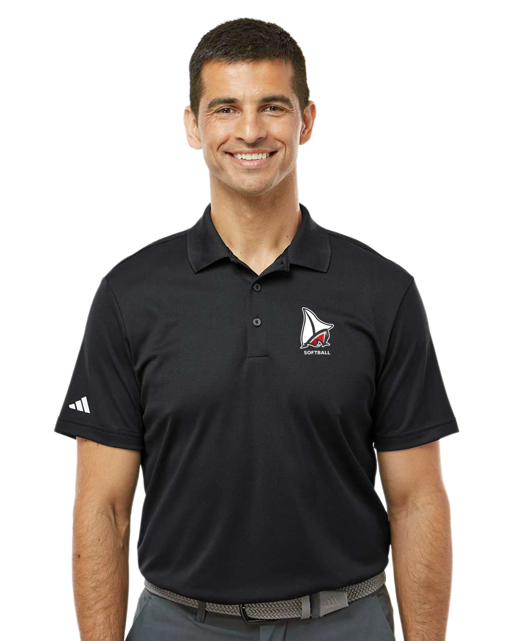 Detroit Lakes Softball - Black Polo - Left Chest