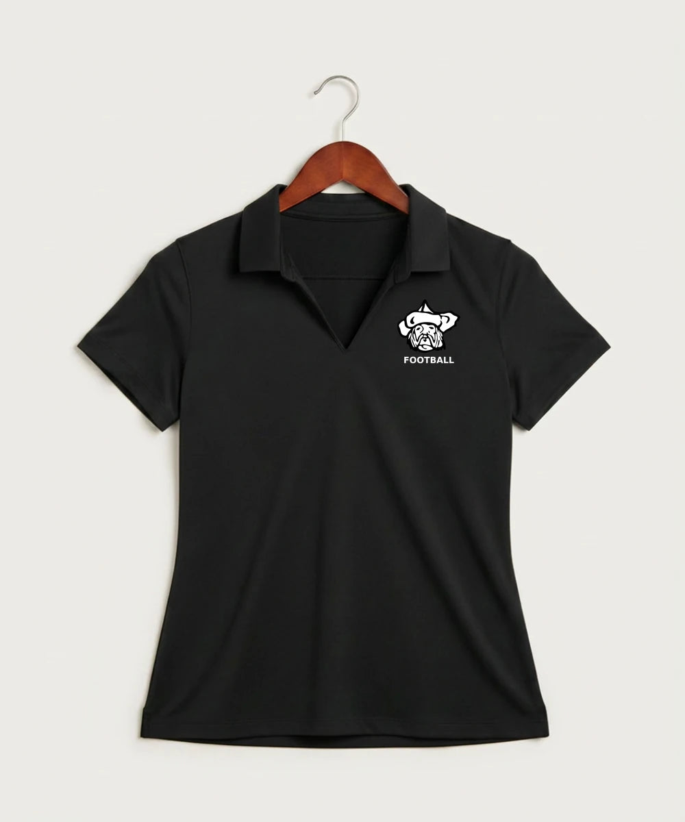 Polo HS Football general - Black Polo - Left Chest