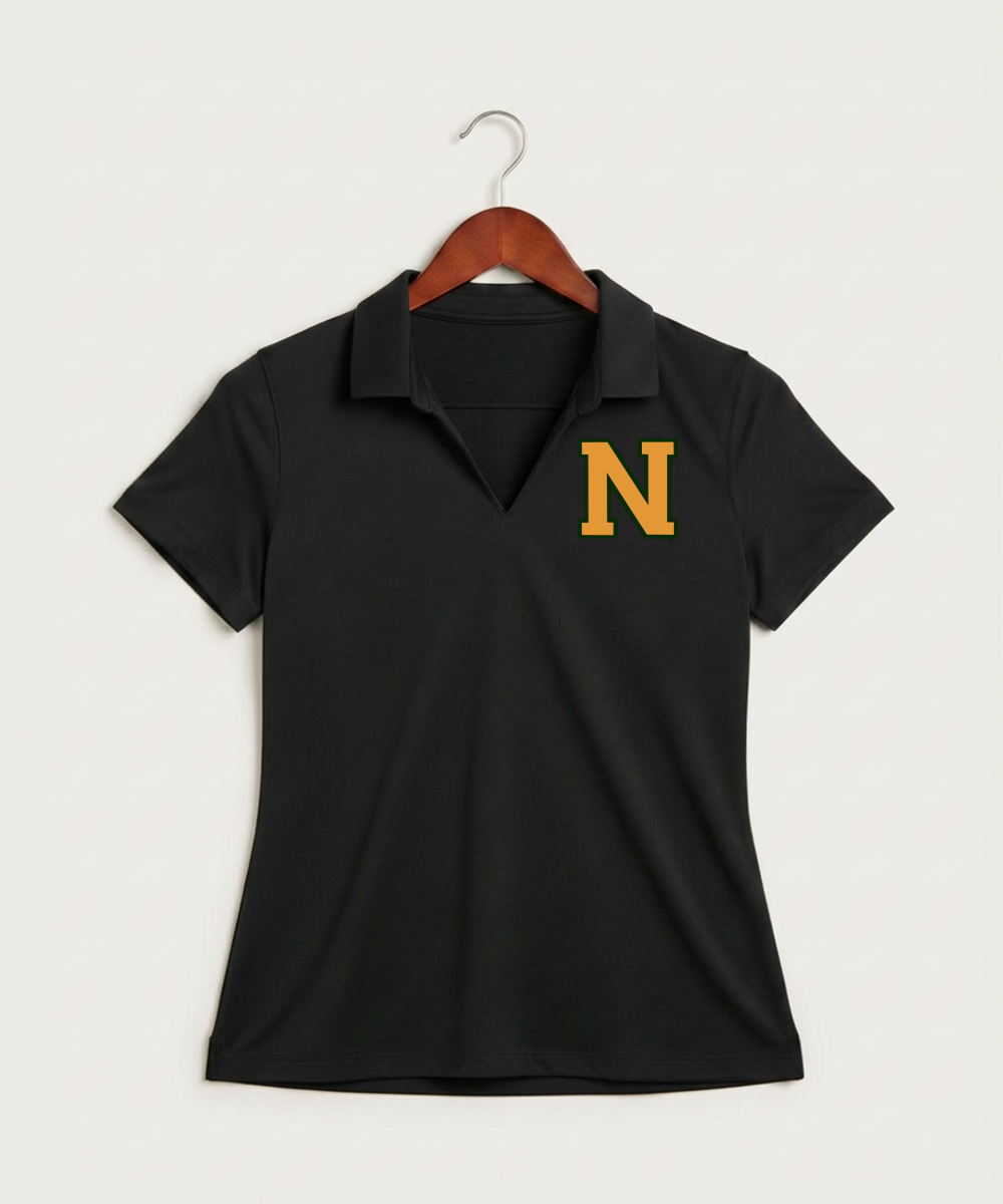 Nevis High School Volleyball (Girls) - Black Polo - Left Chest