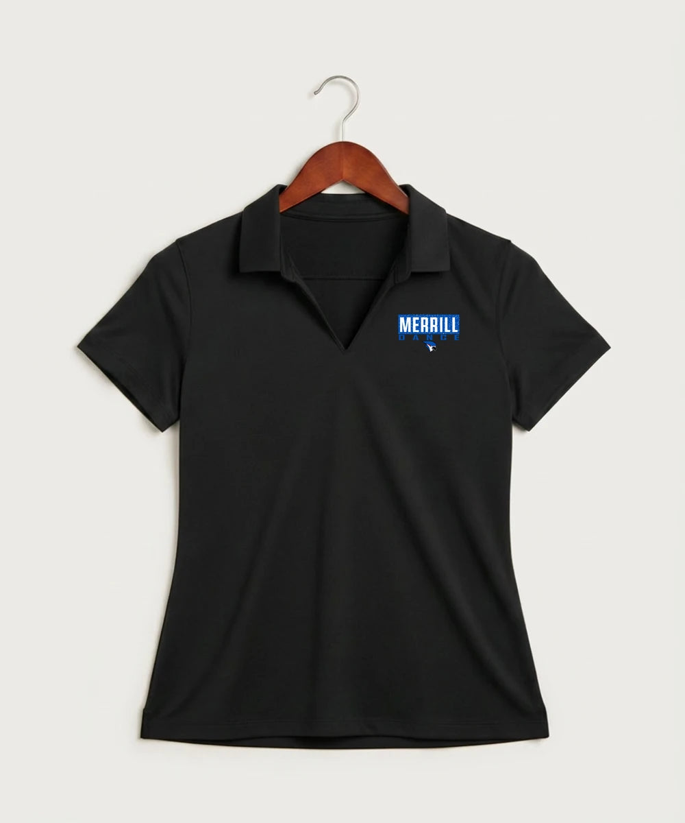 Merrill Dance and Cheer - Black Polo - Left Chest