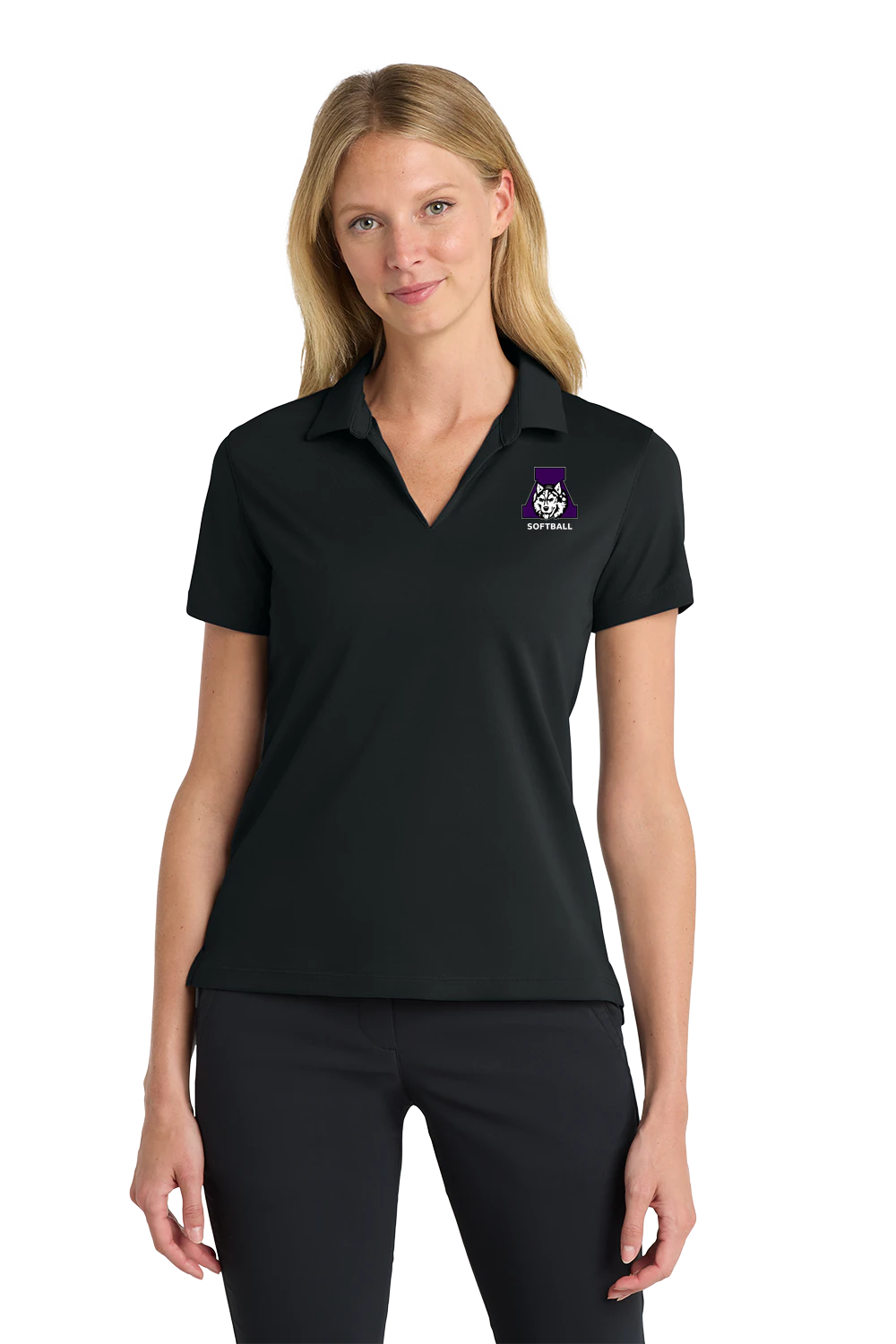 Albany Softball - Black Polo - Left Chest